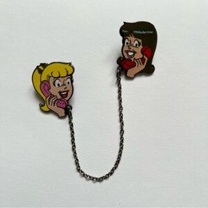 Betty and Veronica Enamel Collar Pin Set